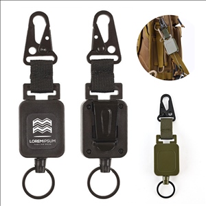 Retractable Keychain With Zinc Alloy Clasp